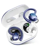 Super Long Standby Wireless Earbuds Bluetooth Headphones Stereo Earbuds with Noise Cancelling Microphone Waterproof Headphones for Workout/Running/Gym Blue