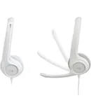 Logitech - H390 Wired USB On-Ear Stereo Headphones - Off-White