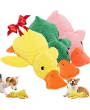 2025 Upgraded Dog Toys, Dog Toys for Aggressive Chewers, Duck Dog Toy, Durable Dog Calming Duck Dog Toys, Dog Toys for Large Dogs, Yellow Stuffed Duck Dog Toys Puppy Toys (3 Pack, L-14.9*17.7in)