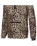 Couture Tee Company Women's Falling In Love Wind Breaker Jacket In Leopard