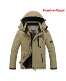 Men's winter outerwear waterproof ski jacket warm fleece jacket multi-pocket parka raincoat