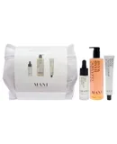 Hand Treatment Set by Mani for Women - 3 Pc 13.5oz Soothing and Cleansing Hand Wash, 2.5oz Sanitizing Moisturizing Hand Cream, 0.34oz Nail and Cuticle Oil