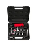 1/4'' Mini Air Die Grinder Kit Straight Pneumatic 25000 RPM Rear Exhaust Polisher with 1/4''(6mm) and 1/8''(3mm) Collets for Grinding Polishing Deburr and More