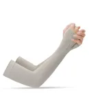 UV protection arm sleeves Cooling arm sleeves for men and women Breathable sun sleeves Padded Gray