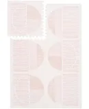 Premium Exercise & Baby Foam Play Mats Stylish & Large Non-Toxic Odorless Floor Mat 6 Tiles Spacious 6ft x 4ft Peel-Resistant Reinforced Soft Thick, Waterproof Cream Pink