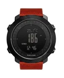 North Edge Apache Tactical Sports Watches for Men , Outdoor Survival Military Compass Rock Solid Digital Watches with Durable Band, Steps Tracker Pedometer Calories (Orange)-NEW