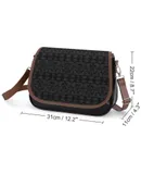 Black Islamic Background Vintage Crossbody Bag for Women Medium Leather Hobo Bags Shoulder Bag Classic City Leather Satchels