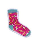 Squeaking Banana Printed Sock Comfort Plush Dog Chew Toy