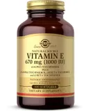 Solgar Vitamina E 670 mg (1000 UI), 100 Cápsulas Blandas Mixtas - Antioxidante Natural, Apoyo para la Piel y el Sistema Inmunológico - Vitamina E de Origen Natural - Libre de Gluten, Lácteos - 100 Porciones - Size: 100 Count (Pack of 1)
