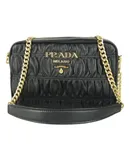 Prada Black Gaufre Leather Small Crossbody Bag