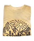 Kids Crew Tee - Fish Scene - Natural by DelSol for Kids - 1 Pc T-Shirt (YXS)