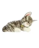 Aurora® Adorable Miyoni® Tots 25cm Sleepy Tabby Kitten Gray Stuffed Animal