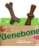 2-Pack Maplestick/Zaggler Durable Dog Chew Toys, Real Maplewood, Real Bacon, Made in USA Small