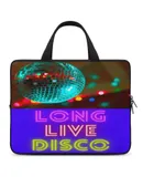 Long Live Disco Laptop Bag Women Man 10 12 13 15 17 Inch Office Notebook Travel Computer Handbag Waterproof Bag Notebook Cover