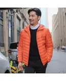 Pinghu men's lightweight waterproof foldable hooded down jacket