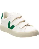 VEJA Women's Recife Logo Sneaker, Extra White/Emeraude