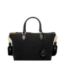 Prada Logo Jacquard Black Canvas Satchel Crossbody