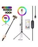 Aro De Luz Led Selfie Ring Light 10 Colores Rgb