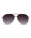 Velvet Eyewear Womens Aviator Sunglass Style Bonnie in Silver - 100% UV Protection - Designed for Women - Designed in the USA