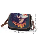 Psychedelic Clown Joker Vintage Crossbody Bag for Women Medium Leather Hobo Bags Shoulder Bag Classic City Leather Satchels