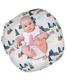 Baby Play Gym Mat, Tummy Time Activity Mat with 7 Detachable Toys and 12 Milestone Cards for Stage-Based Sensory and Motor Skill Development, Washable Play Mats for Infant, Newborn Baby Essentials