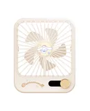 Sanrio desktop high speed fan square office desktop 100-speed electric fan with aromatherapy-white