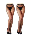 Fishnet Stockings, Fishnets Sparkly Tights High Waist Rhinestone Stockings