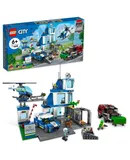 LEGO City Police Station with Van, Garbage Truck & Helicopter Toy 60316, Gifts for 6 Plus Year Old Kids, Boys & Girls with 5 Minifigures and Dog Toy