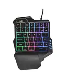 HXSJ G92 RGB Illuminated 35 Keys Single Handed Gaming Keyboard ABS Two Color Injection Molding