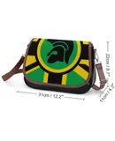 A Trojan Uk Flag in The Colors of Jamaica Vintage Crossbody Bag for Women Medium Leather Hobo Bags Shoulder Bag Classic City Leather Satchels