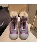 YUNJIEYU New autumn and winter retro versatile fashionable snow boots soft sole ultra-light plus velvet women's shoes increased anti-slip style