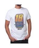 NASCAR Mens Classic Crew Tee - Kyle Busch - 10 White by DelSol for Men - 1 Pc T-Shirt (L)
