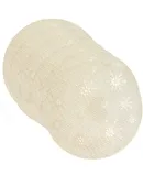 Gold Placemats Set of 6 - Heat Resistant Washable Dining Table Mats