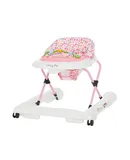2-in-1 Ava Baby Walker, Easy Convertible Baby Walker, Walk Behind, Height Adjustable Seat, Added Back Support, Detachable Slate, Spring Pink