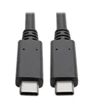 Tripp Lite U420-003-G2-5A Black USB 3.1 Gen 2 (10 Gbps) Cable with 5A Rating, USB-C to USB-C (M/M), 3 ft.