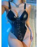 Lingerie, Leather Lingerie, Party Chain Lingerie, Mesh Pajamas