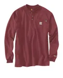Carhartt Men's Force Cotton Long Sleeve T-Shirt - Plus In Dark Barn Red