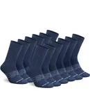 Mio Marino Men's Moisture Control Athletic Crew Socks 12 Pack-Denim Melange-10-13