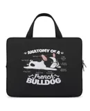 French Bulldog Laptop Bag Women Man 10 12 13 15 17 Inch Office Notebook Travel Computer Handbag Waterproof Bag Notebook Cover
