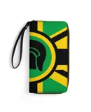 A Trojan Uk Flag in The Colors of Jamaica Wallet for Womens PU Leather Zip Around Wallers Clutch Wristlet Travel Long Purse