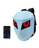 Motorcycle Backpack for Men and Women, LED Backpack With DIY Programmable Full Color Screen, Hard Shell Large Capacity Waterproof Helmet Bag Laptop Backpack-Blue