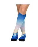 Sunset Stream Pattern CoolMax Socks, Nature Collection for Men & Women Eco-Friendly Crew Socks