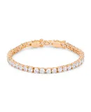 17.6 Ct Gold Plated Tennis Bracelet with Shimmering Round CZ
