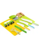 Juego de utensilios de cocina Montessori para niños pequeños, utensilios de cocina seguros para cocinar, cortador 13 piezas