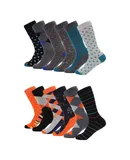 Mio Marino Men's Retro Collection Dress Socks 12 Pack-Retro Collection-13-15