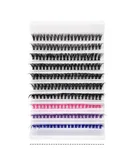 DIY extensions single cluster thick model handmade hot melt dohair 30P/40P segmented false eyelashes Suitable for contact lenses, easy to apply, reusable false eyelashes, adhesive, multipack- HN-07
