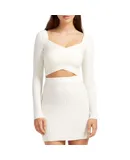 Belle & Bloom Women's Forget Me Not Knit Crop in Cream