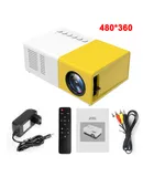 Cross-border J9pro Portable Smart 1080P Projector Home Office HD YG300 Mini projector(Insert U disk for use)