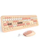 MOFII Wireless Keyboard and Mouse Combo-Milk Tea Colorful（Beige）