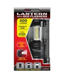 Pro-4 Tactical Portable Lantern with Bright Light, 300 Lumens, Magnetic Base, Emergency Red Hazard Flasher, and 3 AA Batteries Included